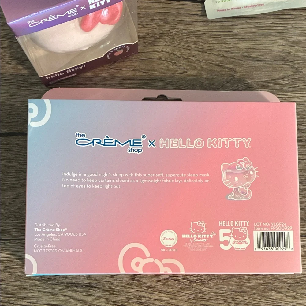 Hello Kitty Self Care Bundle 💖 Sleep Mask + Bath Bomb + Face Mask Gift Set